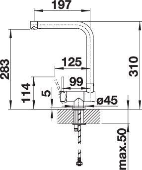 Produktbild Blanco Laressa-F Hebel links