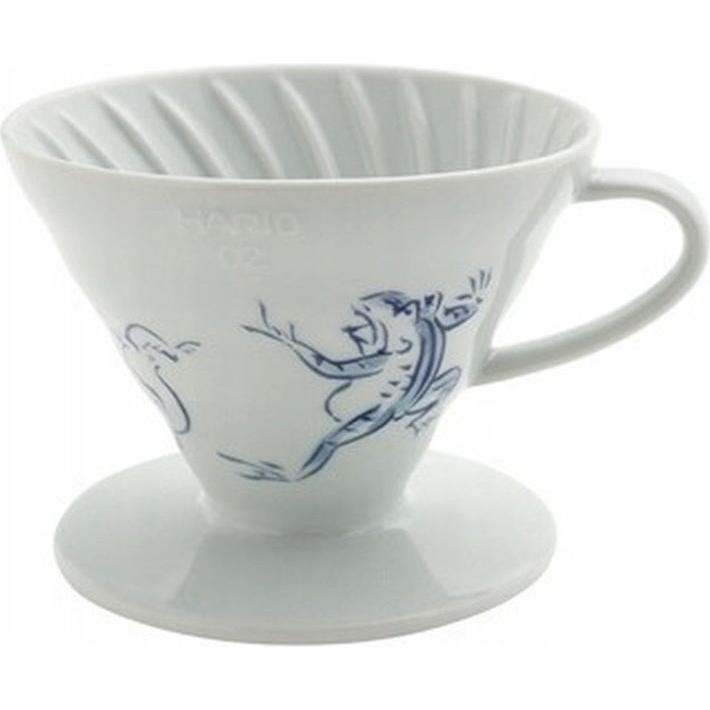 Hario Keramiktropf V60-02 Tachikichi Choju Giga, Caffettiera, Bianco