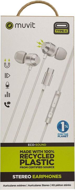 Actual product image Muvit Kopfhörer for Change M32 Weiss (Cable, Wireless)