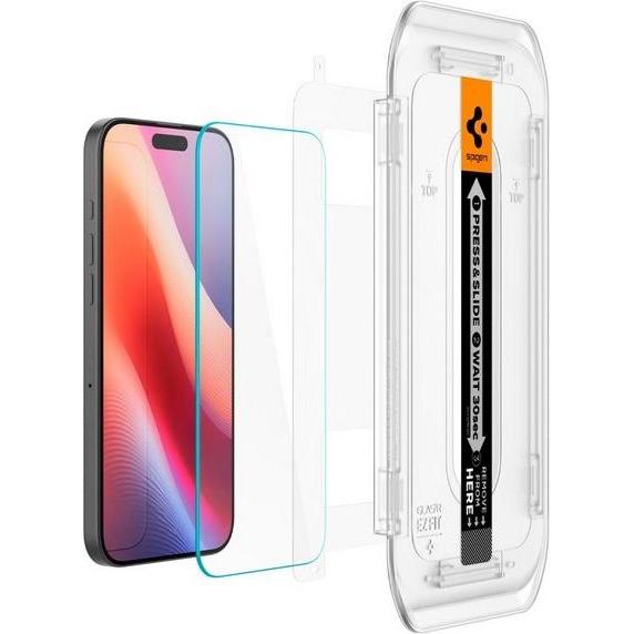 Thumbnail - Spigen Glas (2 Stück, Apple iPhone 16 Pro), Smartphone Schutzfolie, Transparent