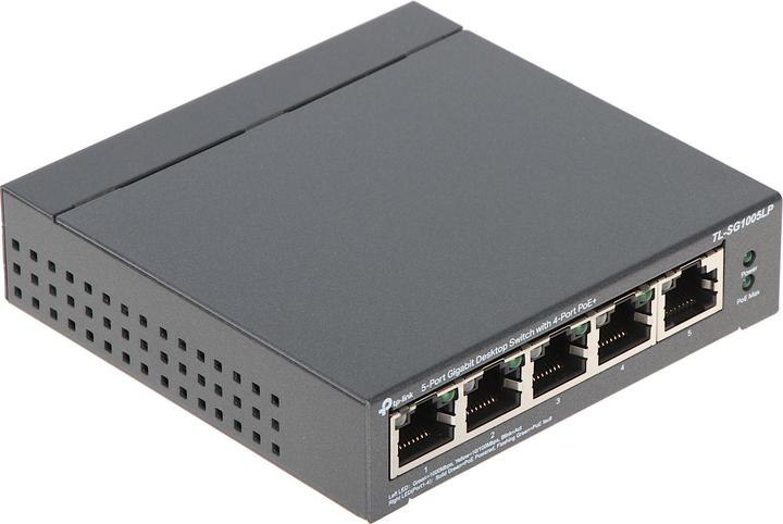 Produktbild TP-Link TL-SG1005LP - V1 - switch - unmanaged - 5 x 10/100/1000 (4 PoE+) - desktop, wall-mountable - (5 Ports)