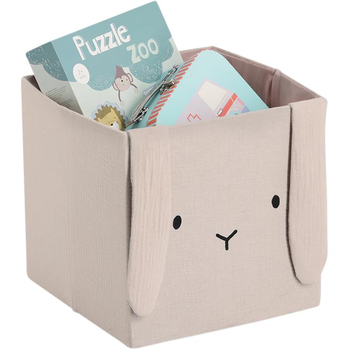 Produktbild Zeller Present Aufbewahrungsbox Hase Musselin 28x28x28 cm (28 x 28 x 28 cm, 21.95 l)