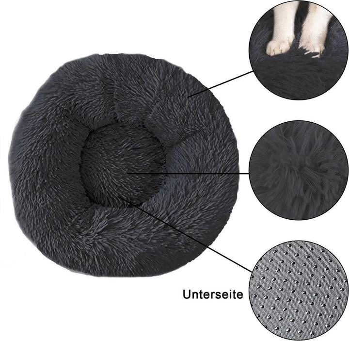 Image du produit Intirilife Lit pour animaux domestiques en gris diamètre 100 cm (Chat, Chien)