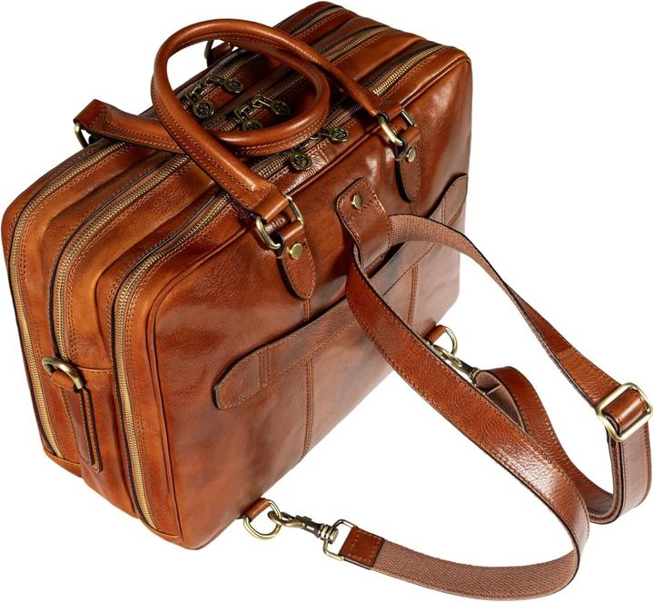 Actual product image Time Resistance Large Leather Laptop Bag (15", Universal)