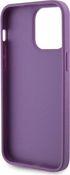 Actual product image Guess Rhinestones Triangle Metal Logo Case for iPhone 15 Pro Max Purple (Apple iPhone 15 Pro Max)