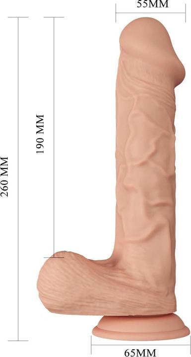 Actual product image Baile Beautiful Encounter Bergrisi Realistic And Flexible Dildo 26 cm - Meat