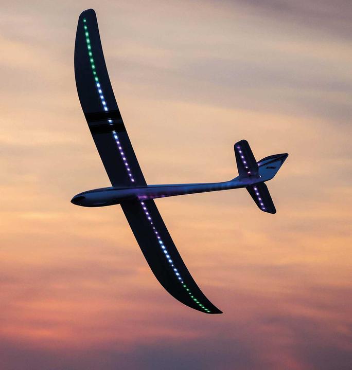 Actual product image E-Flite Night Radian 2000mm electric motor glider model PNP (Glider)