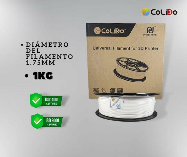 Image du produit CoLiDo Cassette de filaments 3D PLA+ noir 1.75mm 1kg (PLA+ LECTURE, 1.75 mm, 1000 g, Noir)