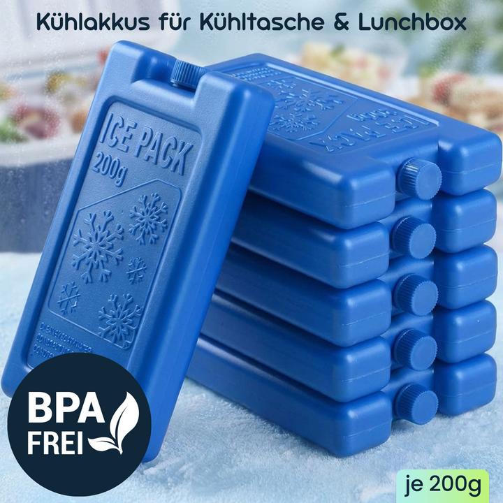 Produktbild Comfort Aid 6er Set Kühlakkus für Kühltasche & Lunchbox – je 200g, Kühlelemente flach & wiederverwendbar