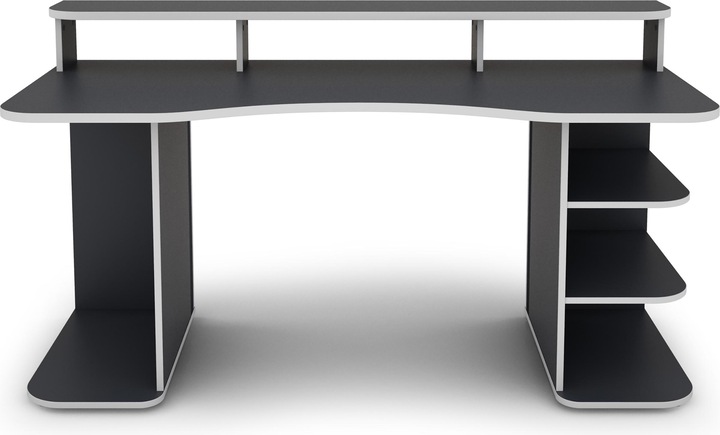 Produktbild Homexperts FLYNN Schreibtisch Breite 160 cm, anthrazit mit weisser Kante