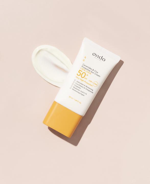 Actual product image Ondo Ceramide & cica protective sun cream (Suntan cream, SPF 50+, 50 ml)