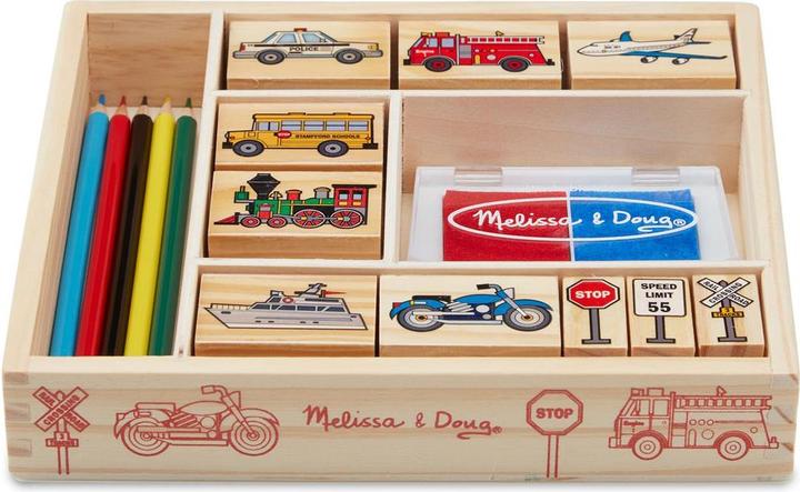 Actual product image Melissa & Doug Stamp Set vehicles
