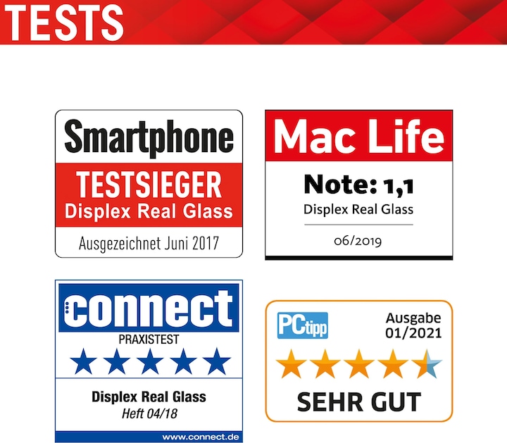 Produktbild Displex Real Glass, 2D Panzerglas + Handyhülle (1 Stück, Apple iPhone 14 Pro)