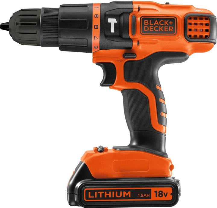 Black & Decker EGBL188KB, 2 Akkus (Akkubetrieb)