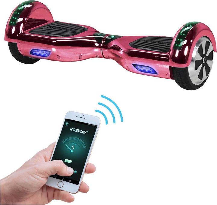 Produktbild Robway Hoverboard W1 E-Balance Board Scooter Elektro Roller Smart Self Balance (Pink Chrom)