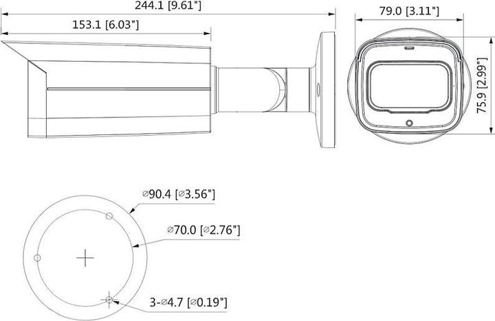 Actual product image Dahua technology AHD, HD-CVI, HD-TVI, PAL CAMERA HAC-HFW2501TU-Z-A-27135-S2 - 5 & nbsp Mpx 2.7 & nbs