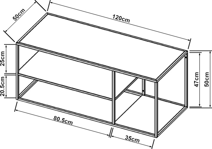 Actual product image En.Casa Solund (120 x 50 x 50 cm)