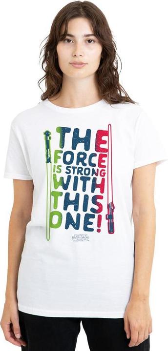Actual product image Star Wars Womens/Ladies Force Is Strong T-Shirt (L)