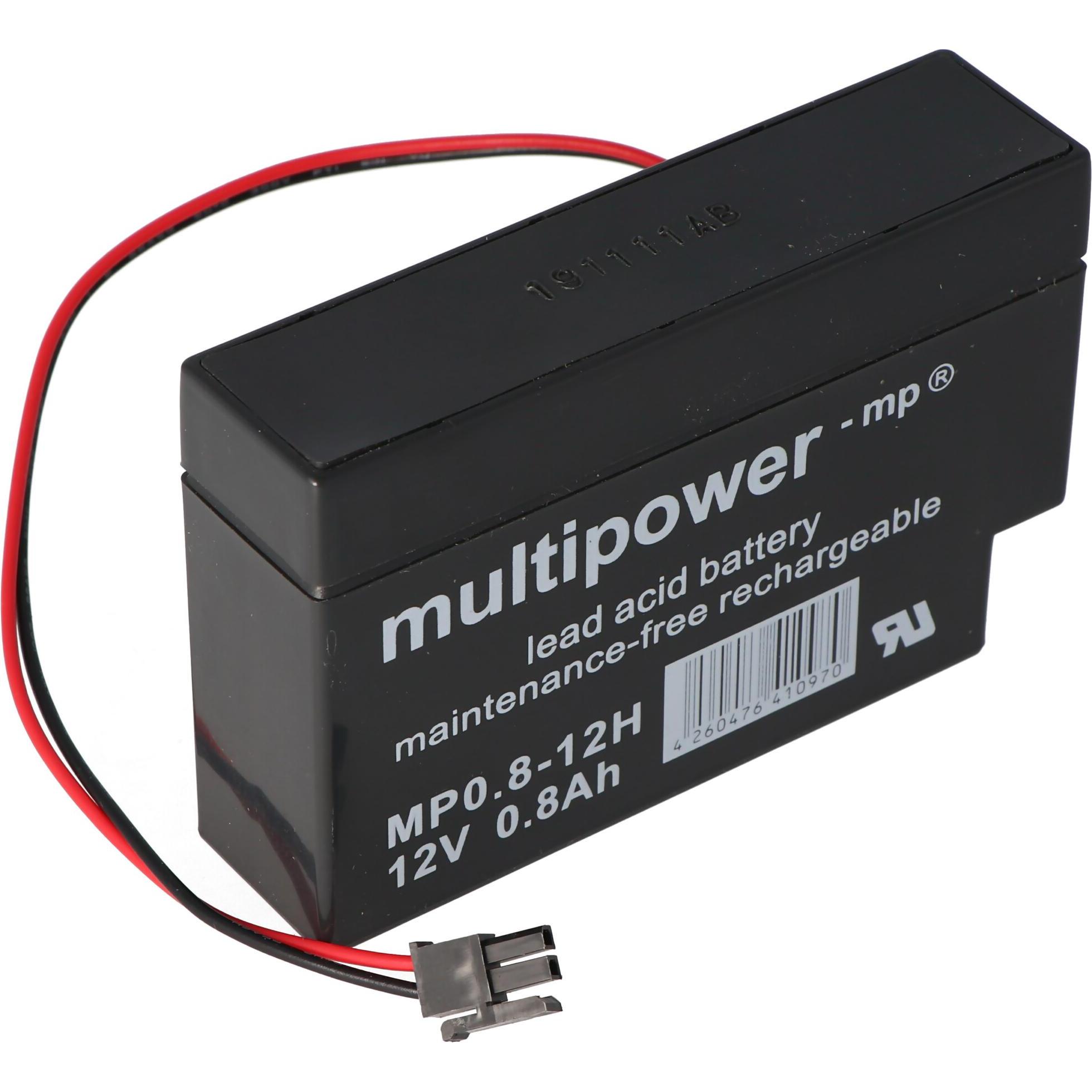 Thumbnail - Multipower, Batterieladegerät, Akku MP0.8-12H mit Molex 43025-200 Stecker (12V)