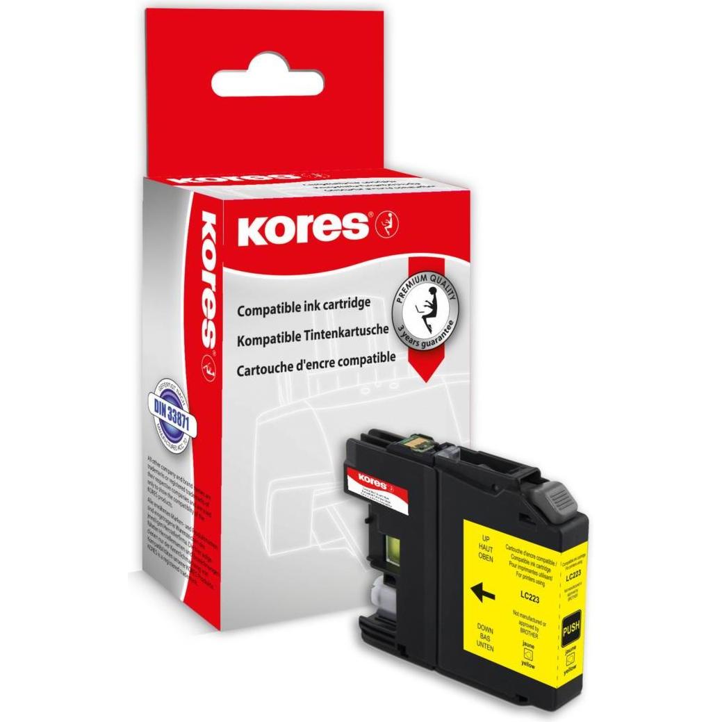 Kores, Druckerpatrone, Tinte G1529BK ersetzt brother LC-223Y gelb Inhalt 5.9 ml - 1 Stück - Yellow (Y)