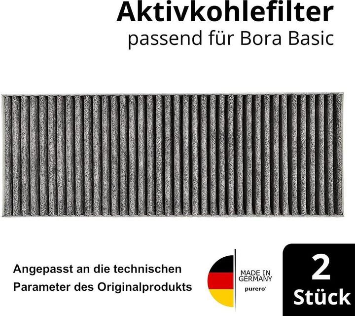 Actual product image Flickbee Charcoal filter set for Bora hobs "Basic"