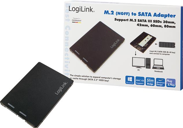 Actual product image LogiLink AD0019 - M.2 SSD SSD to 2.5 SATA adapter (M.2)