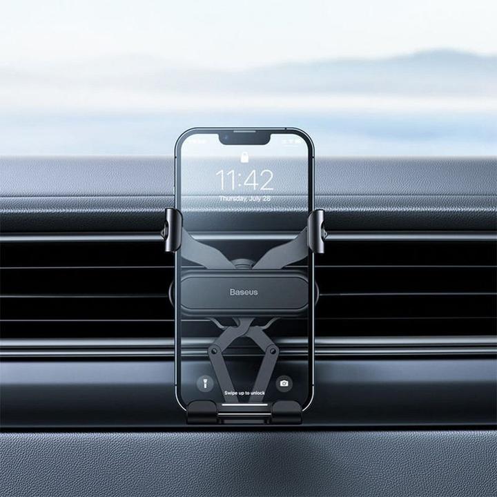 Actual product image Baseus Stable Gravitational Car Mount Lite (Air Outlet Version) black