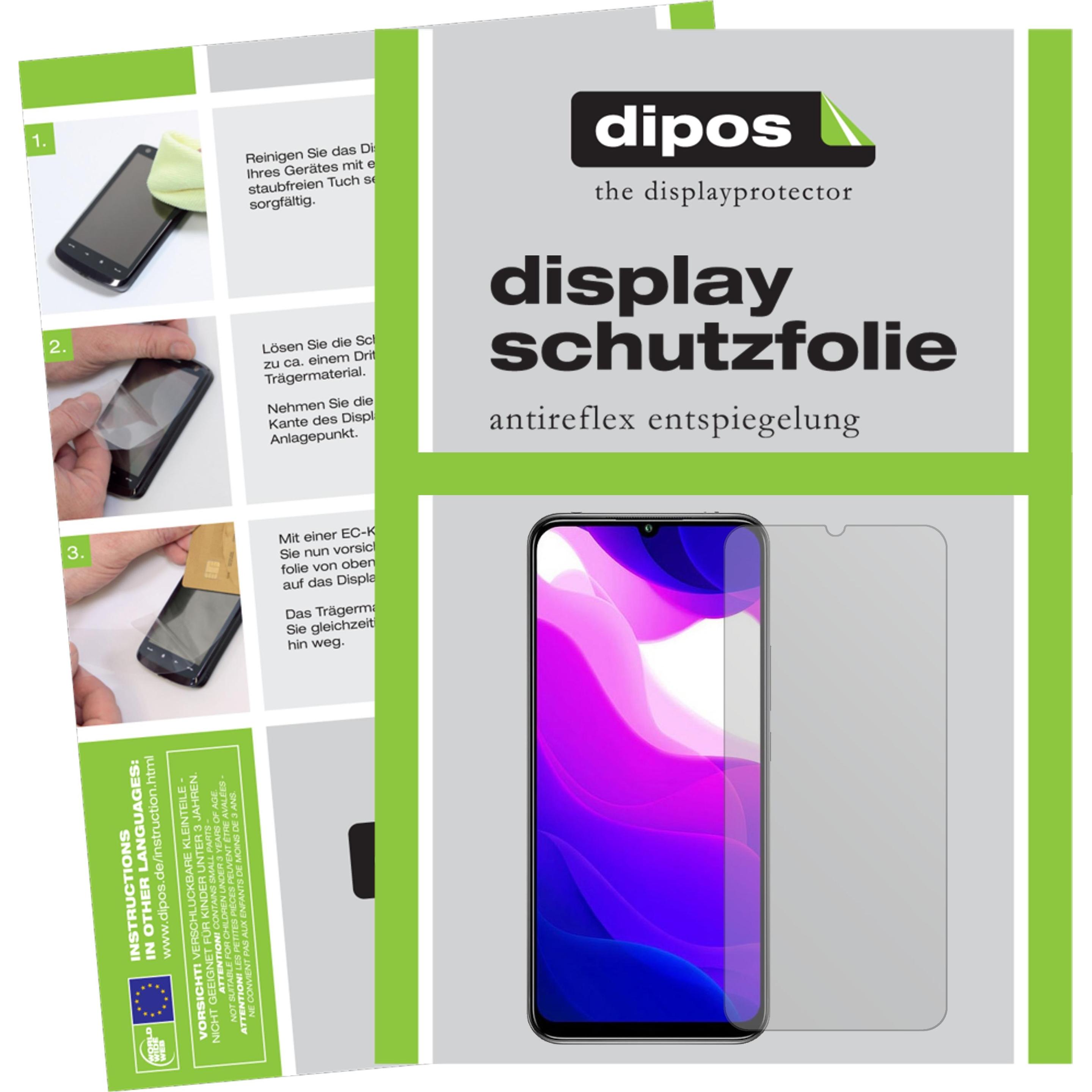 Dipos Displayschutzfolie Antireflex (4 Stück, Xiaomi Mi 10 Lite 5G), Smartphone Schutzfolie, Transparent