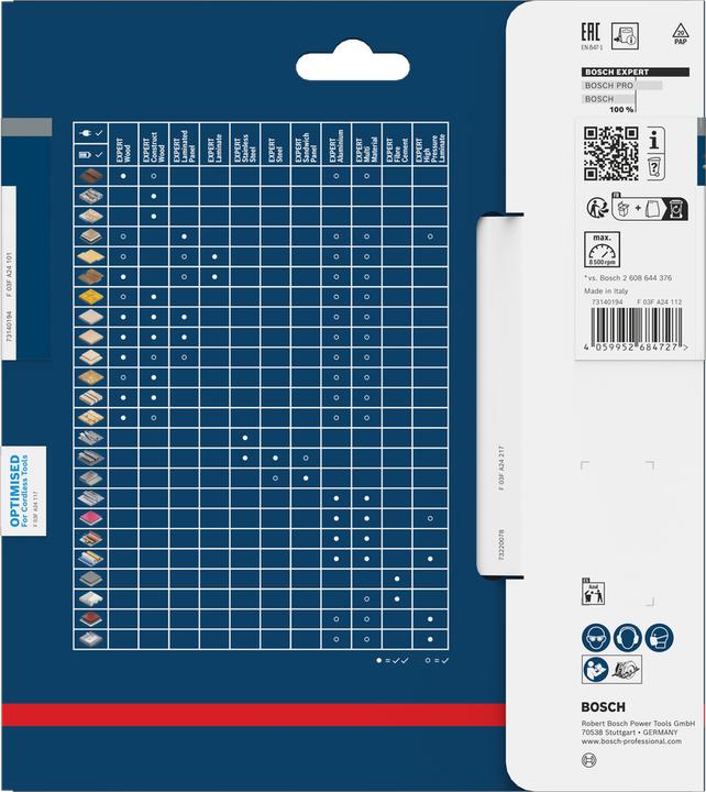 Productafbeelding Bosch Professional Zubehör EXPERT Wood Kreissägeblatt, 160x20 mm, T12