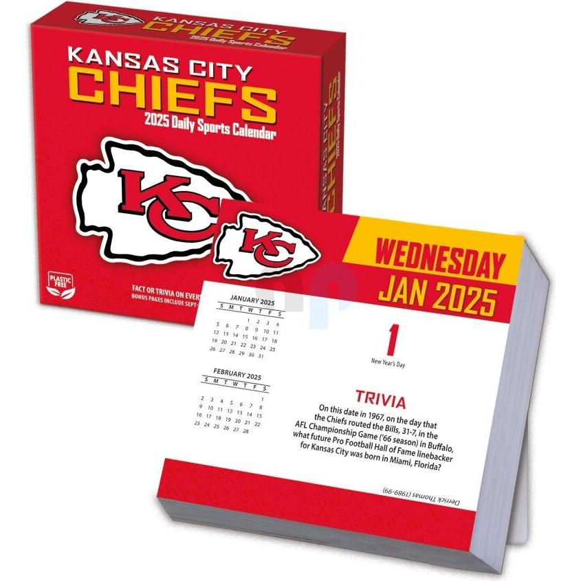 Turner, Agenda, NFL - Kansas City Chiefs - Boxkalender 2025 (Italienisch, Spanisch, Englisch, Französisch, Deutsch)