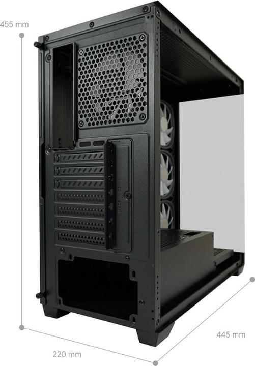 Produktbild LC-Power Geh?use MidiTower 715B black USB3.2/Audio,o.Netzteil,SEAMLESS X (Mini-ITX, ATX, mATX)