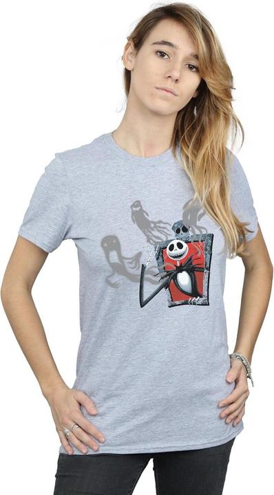 Actual product image Disney Womens/Ladies Nightmare Before Christmas Ghosts Of Jack Cotton Boyfriend T-Shirt (XL)
