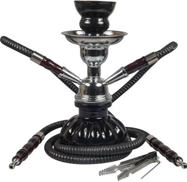Kulu Sahbi Shisha 24 cm Two Hoses Black (24 cm)