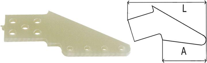 Modellbau Lindinger rudder horns gfk 37mm 10pcs.