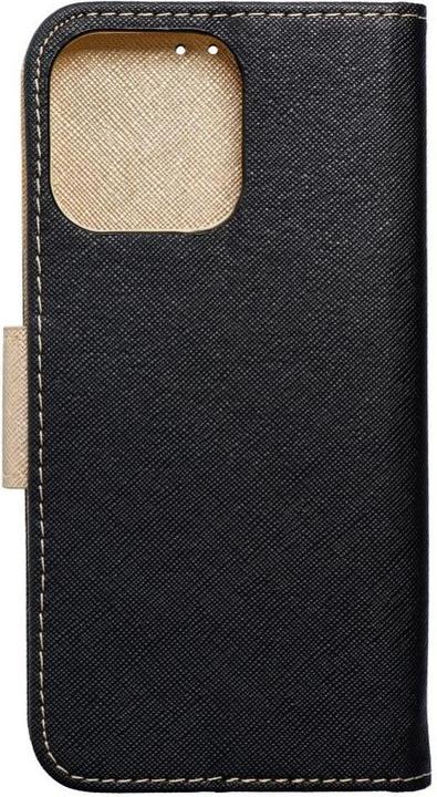 Actual product image OEM Book case FANCY Book case for IPHONE 15 Pro Max black / gold (Apple iPhone 15 Pro Max)