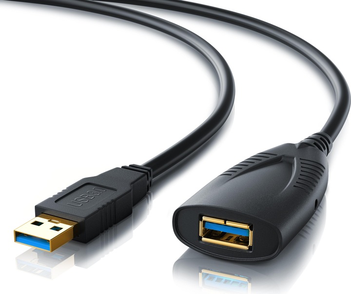 Produktbild CSL USB 3.0 Verlängerungskabel - Verstärker - Repeaterkabel - Repeater Kabel mit Signalverstärkung (5 m, USB 3.0)