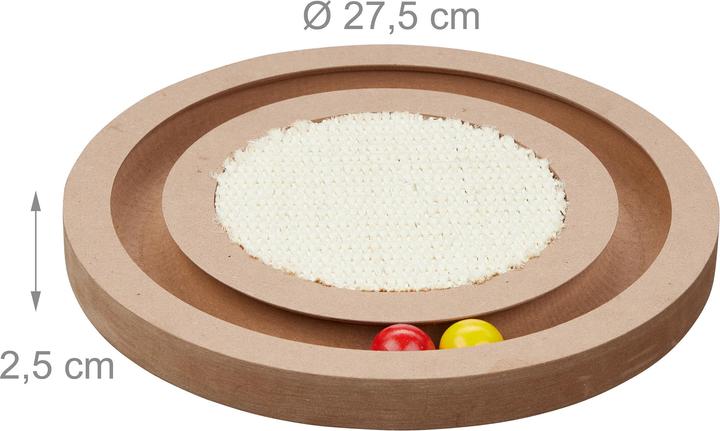 Produktbild Relaxdays Katzen-Kratzbrett (2.50 cm, Rot, Natur, Gelb)