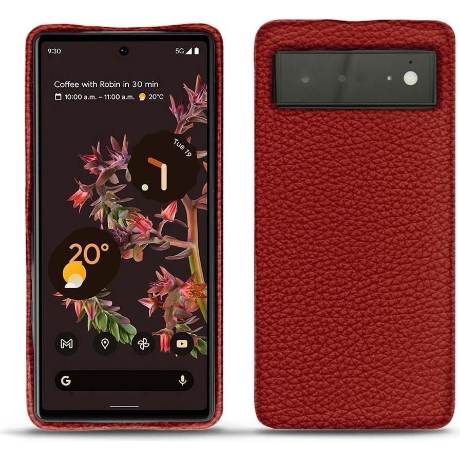 Noreve Lederschutzhülle (Google Pixel 6), Smartphone Hülle, Rot