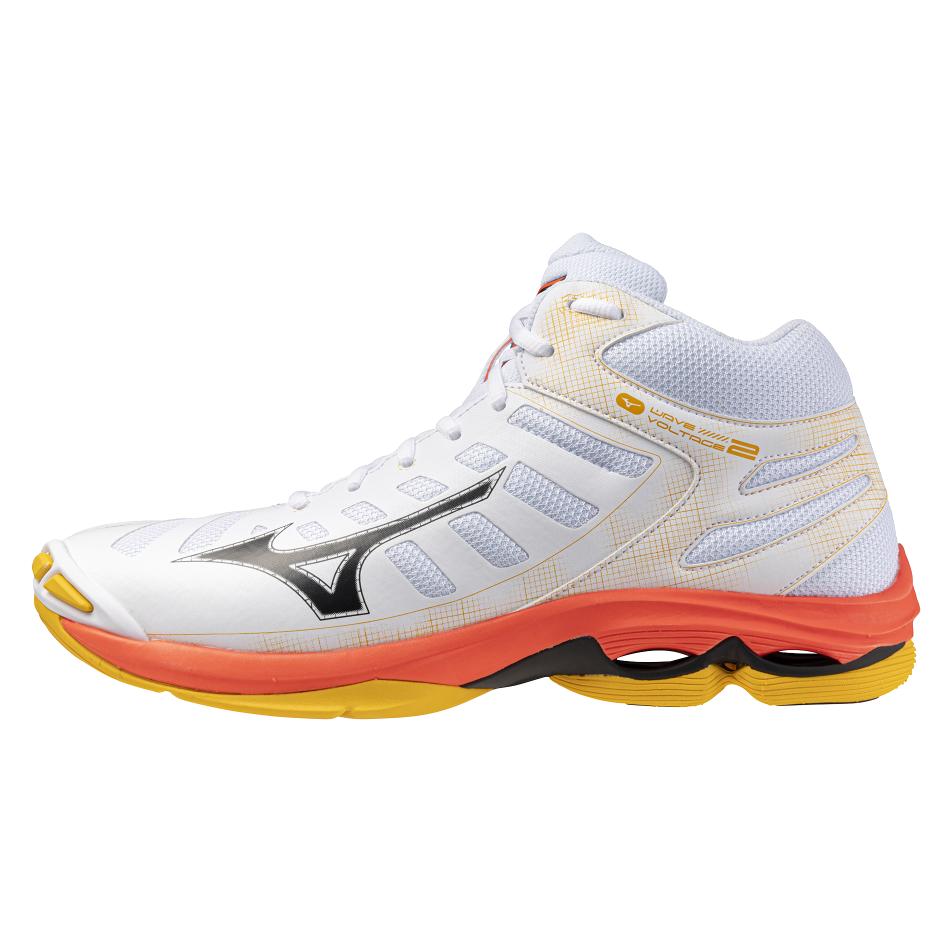 Mizuno, Unisex, Hallenschuhe, Wave Voltage 2 Mid (41), Weiss