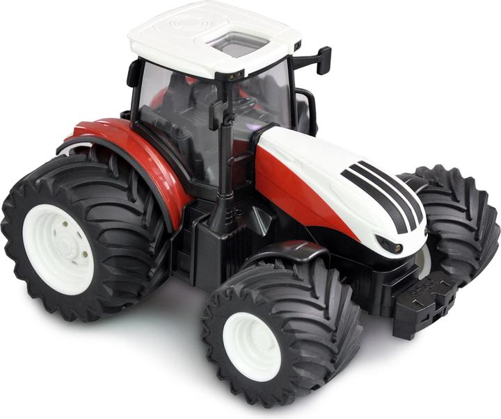 Immagine prodotto Amewi Trattore Rc Con Carro Bestiame, Suoni E Luci, 1:24 Rtr (RTR pronto all'uso)