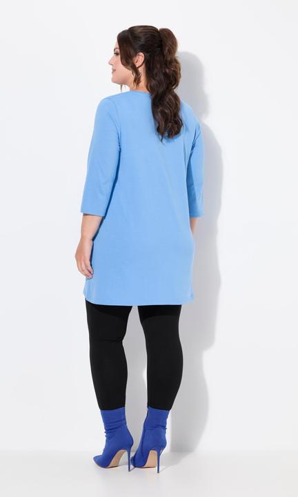 Produktbild Ulla Popken Longshirt, Ziernähte, A-Linie, V-Ausschnitt, 3/4-Arm (56)