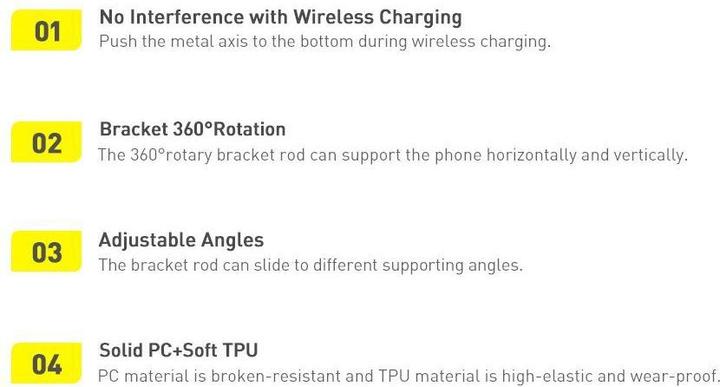 Image du produit Baseus Étui téléphone magnétique avec support pour iP13 Pro 6.1inch 2021 Transparent (Apple iPhone 13 Pro)