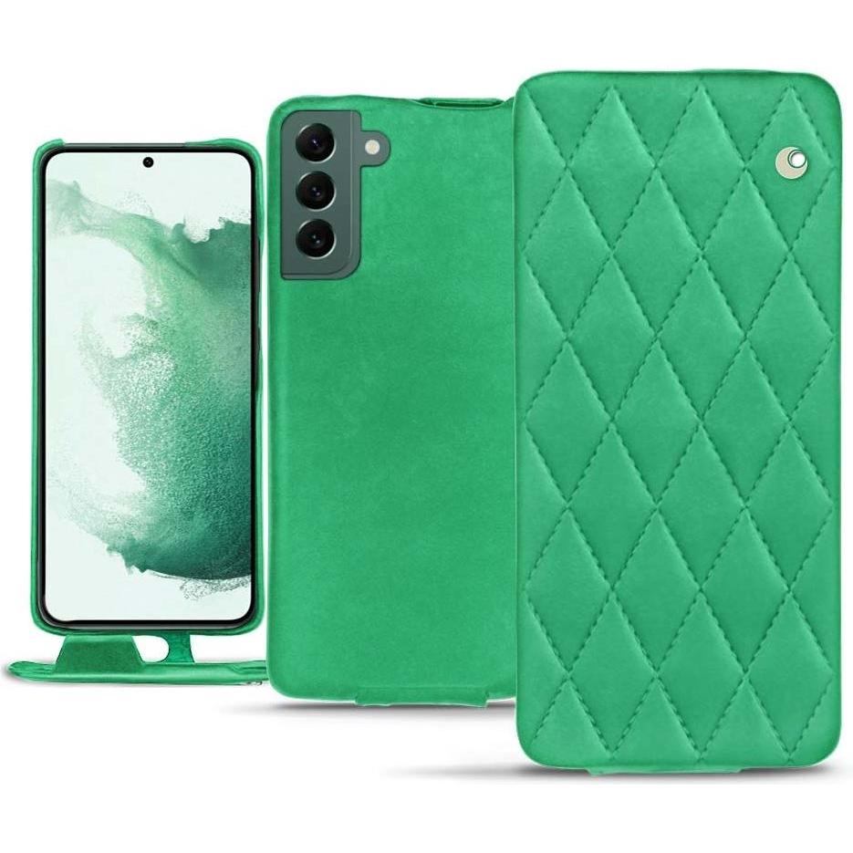 Noreve Lederschutzhülle vertikal (Samsung Galaxy S22+ 5G), Smartphone Hülle, Grün