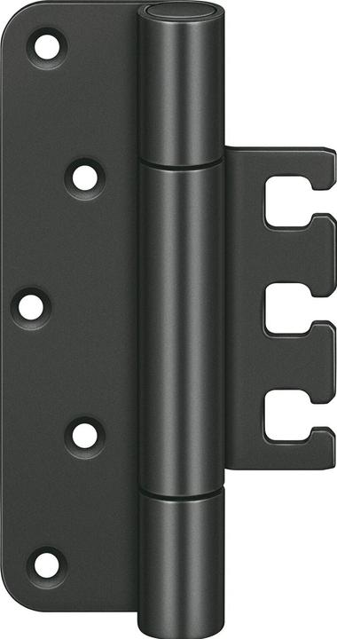 Actual product image Simonswerk VX7729 Object hinge (door hinge) H 120mm for rebated doors, black steel