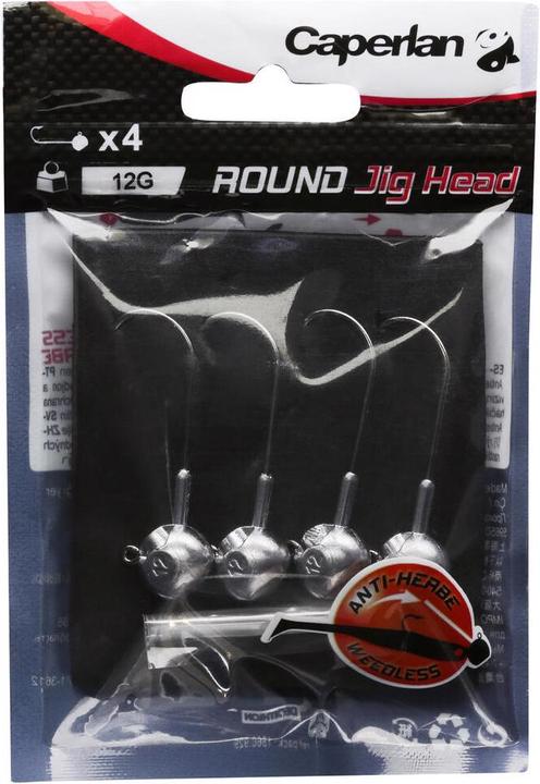 Immagine prodotto Caperlan Teste di piombo per piume di gomma Jig Head Round 4 pezzi.