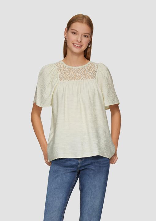 Produktbild S.Oliver Bluse Bluse mit Leo-Spitze (44)