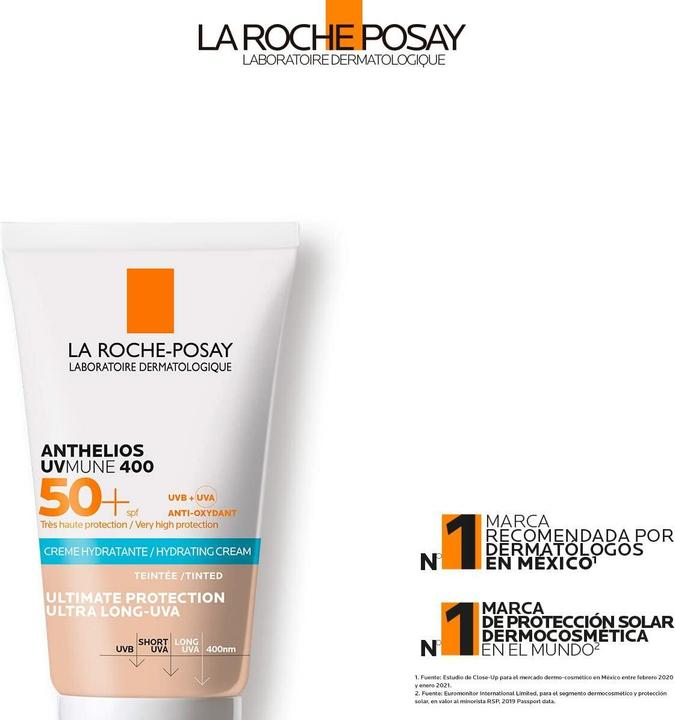 Produktbild La Roche Posay Anthelios Hydratisierende BB 50+ (Sonnencreme Gesicht, SPF 50+, 50 ml, 77 g)