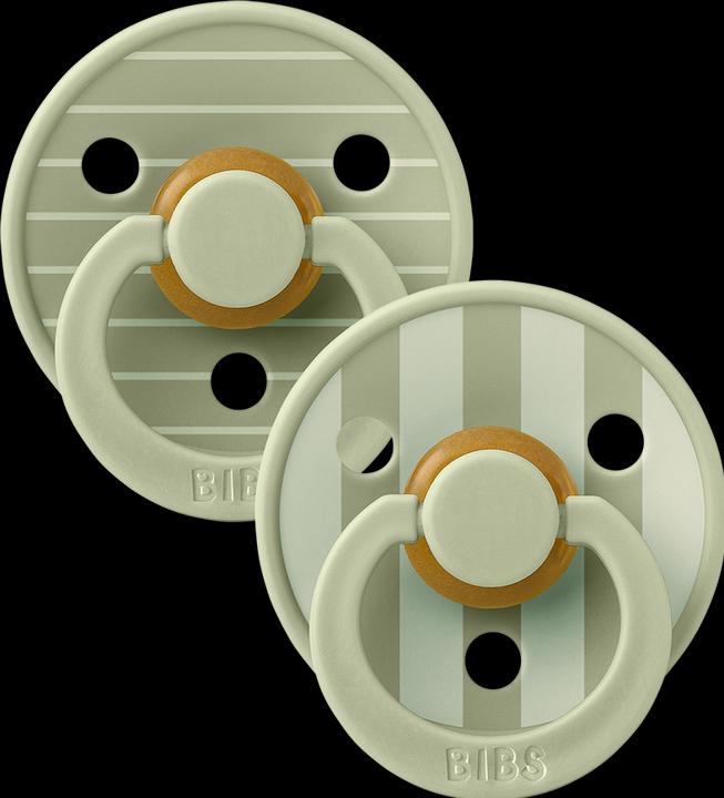 Immagine prodotto Bibs Studio Nuggi Colour 2 PACK Latex Round 0-6m Pin Sage Mix (2 x, fino a 6 M.)