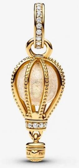 Image du produit Pandora Pendentif Ballon à air chaud clair étincelant (Acier inoxydable, Plaqué or, Verre, Métal)