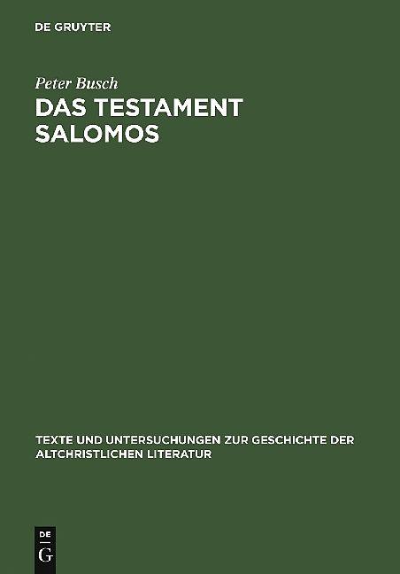 Produktbild Das Testament Salomos (Deutsch, Peter Busch, 2006)